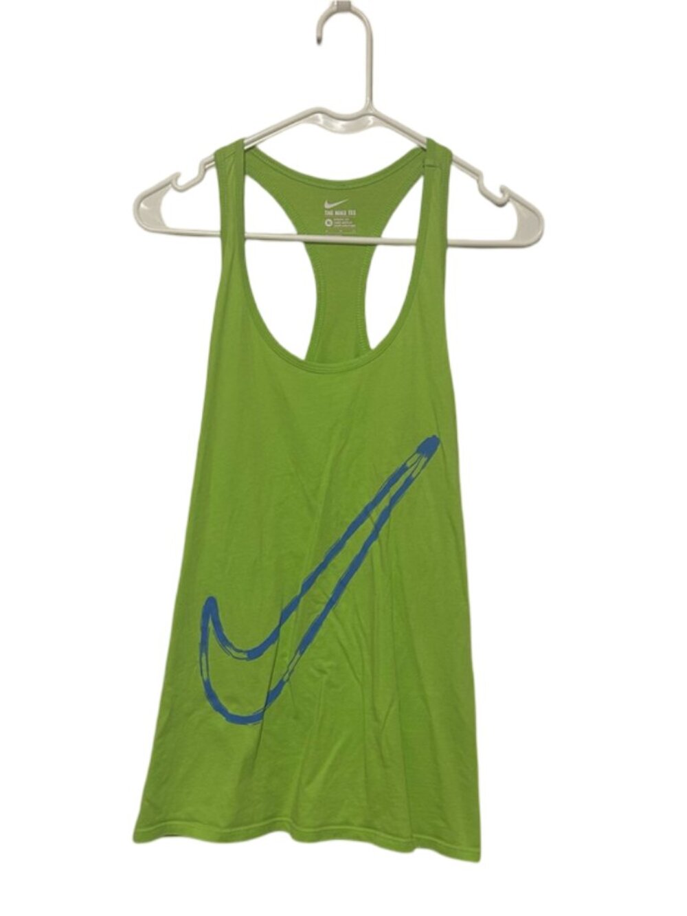 The Nike Tee XL Green Blue Graphic Tank Top Shirt Athletic Workout